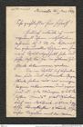 Nachlass Franz Steindachner, Brief von A. K. Rombiz an Franz Steindachner (26.05.1892), Inv.Nr. 422.01, Seite 1